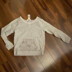 Guess kids novelty knit sweat shirt w/ beaded neck
